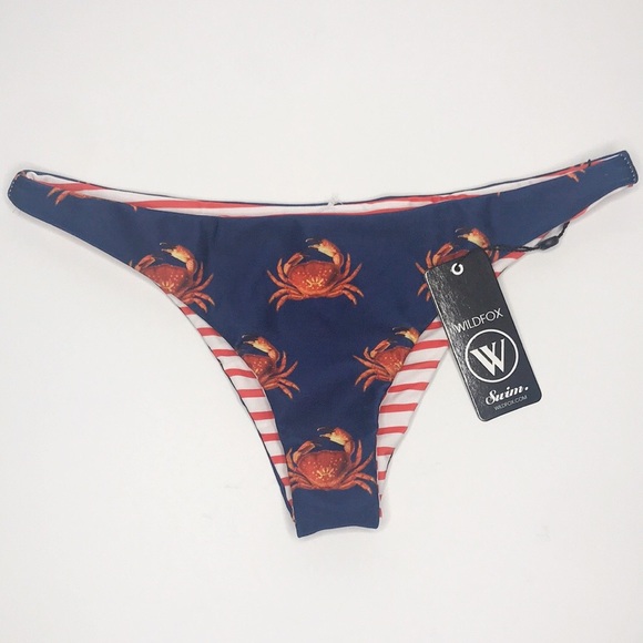 Wildfox Crabby Reversible Brazilian Bikini Bottom - Picture 1 of 6